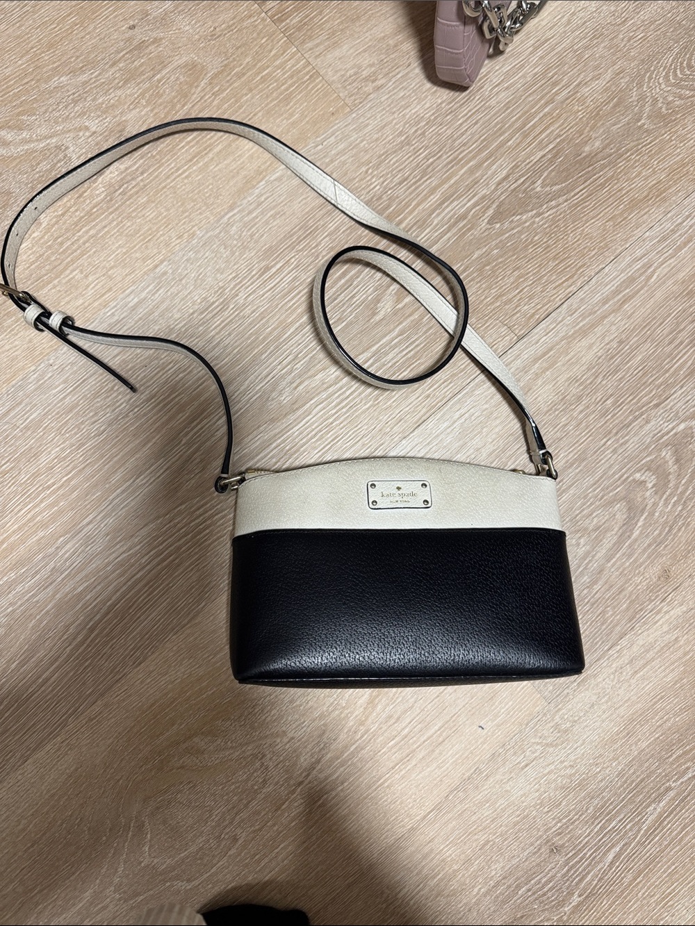 kate spade Black and Cream Colorblock Crossbody
